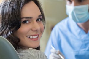 patient with an implant dentist